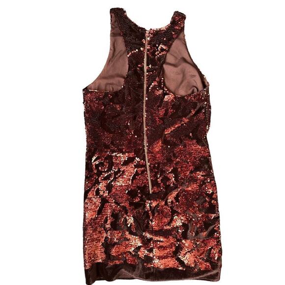 Lavendar Brown XS orange and black racerback sequin mini dress Witchy Whimsygoth - Picture 2 of 9